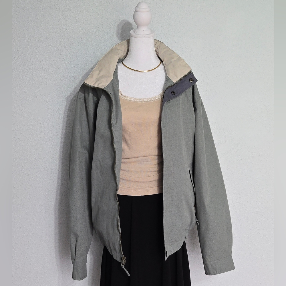 St. John's Bay Men's Olive and Beige Windbreaker